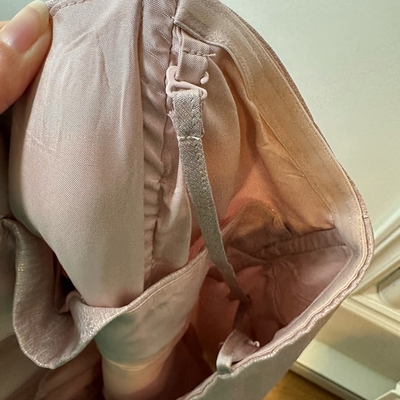 ELIZA J Light Pink Metallic Mini Dress with Bow Accent Size 6 - Picture 7 of 11